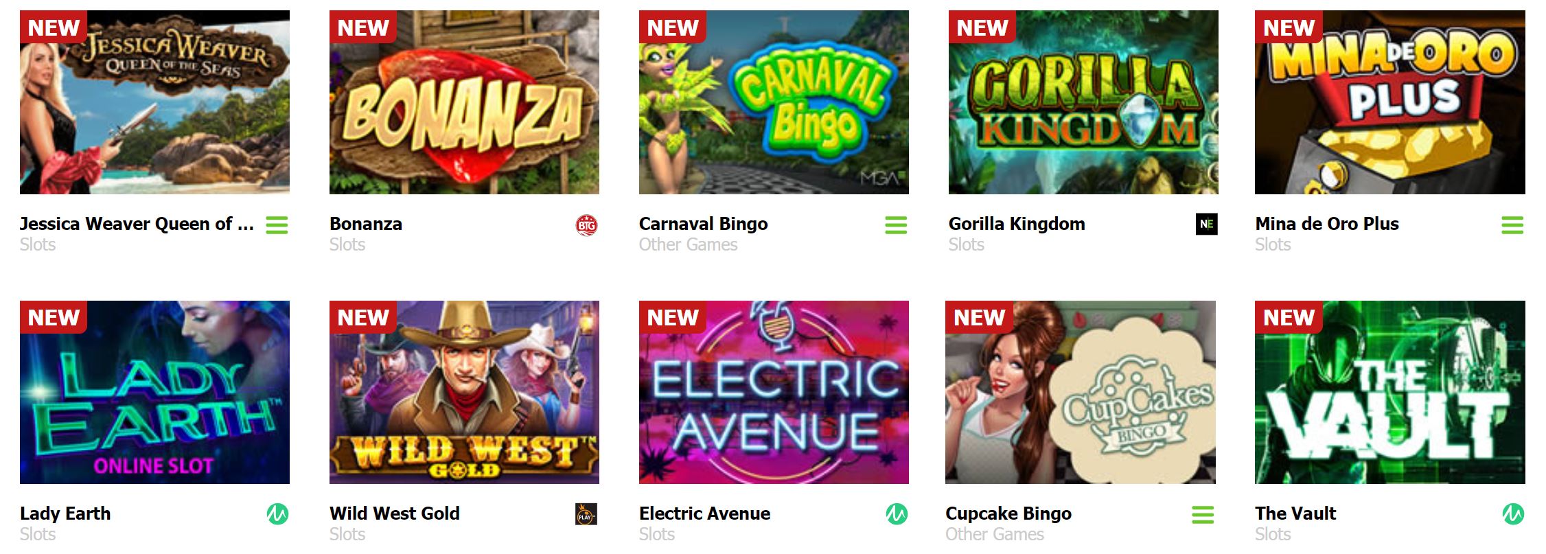 This casino has a wide range of online gambling.