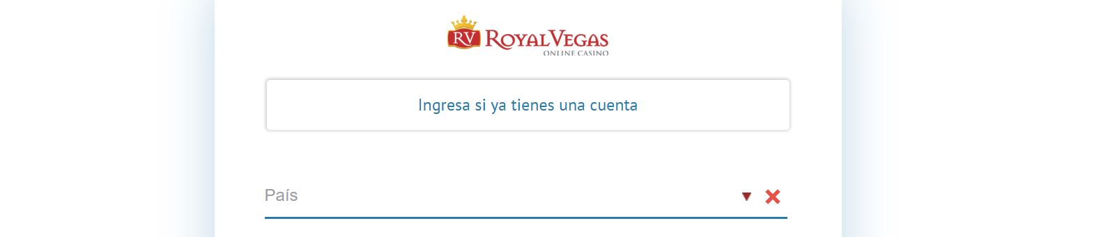 Registering at Royal Vegas casino is quick and easy.