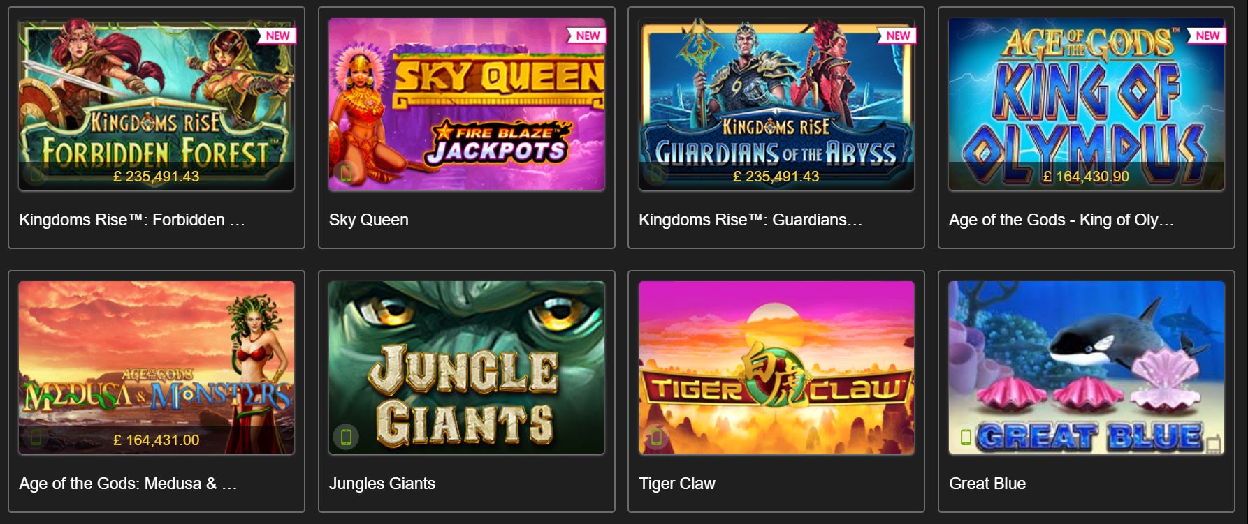 You have slot games available at titanbet.