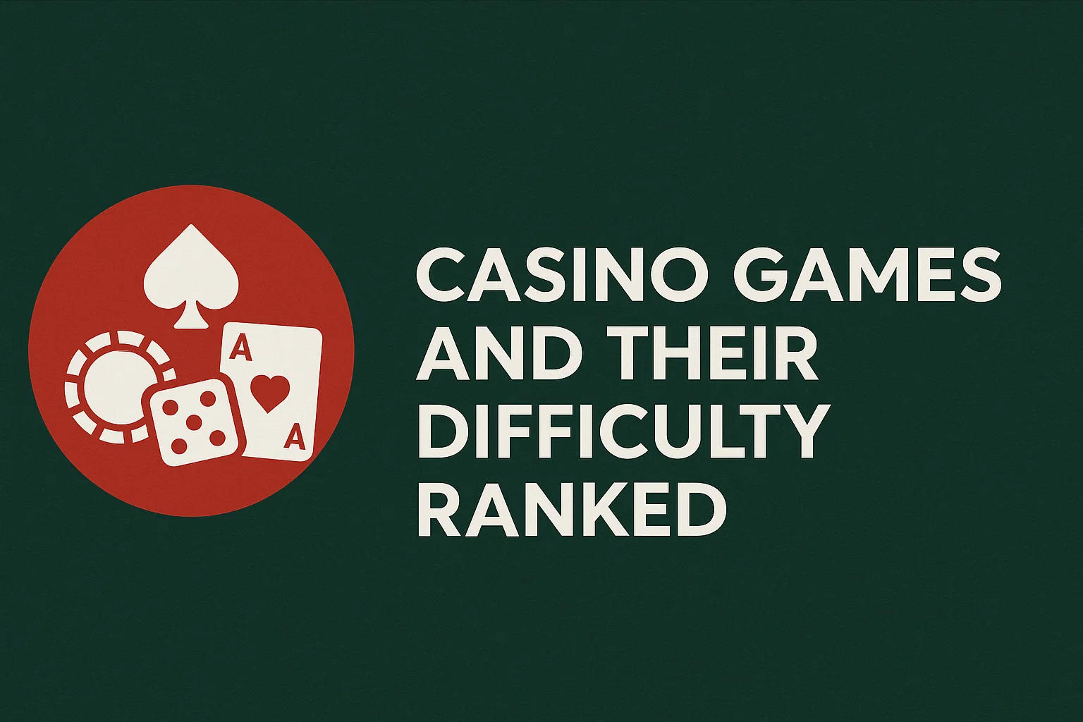 Casino Games and Their Difficulty Ranked